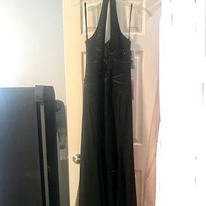 NWT Niki Livas black evening down size 10.